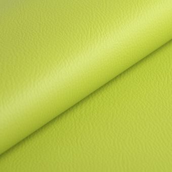 Tissu simili cuir Karia uni vert pomme - Qualité siège