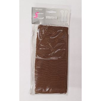 Bord côte pièce bas blouson marron 69x8 cm