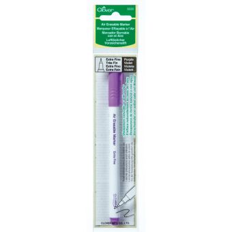 Stylo tissu effaçable à l'air très fin violet - Clover
