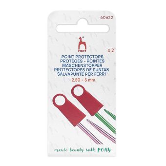 Protège Pointes pour Aiguilles de Tricot - 2.5mm - 5mm - Lot de 2 - Pony