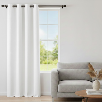 Rideau crinkle blanc 140x250cm