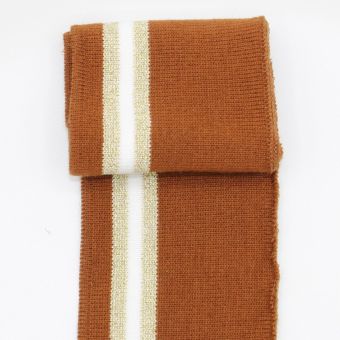 Bord cote 2rayures - lurex marron