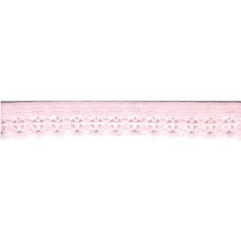 Élastique lingerie dentelé 13mm rose pâle