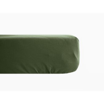 Drap housse percale pur coton peigné longues fibres 80 fils/cm² avec bonnet de 35 cm