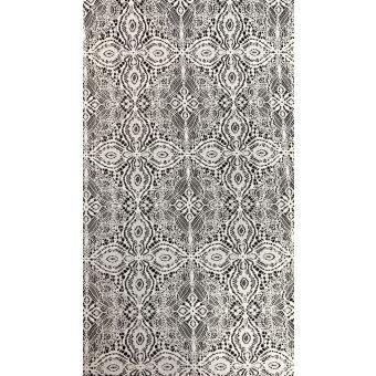 Dentelle fine et douce à motifs géométriques, coloris Blanc soie