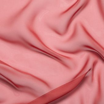 Tissu mousseline légère soyeuse polyester uni rose
