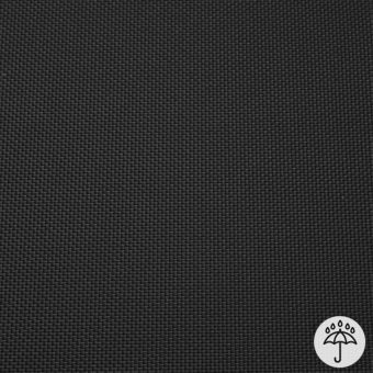 Toile polyester enduite imperméable Cocoon noire