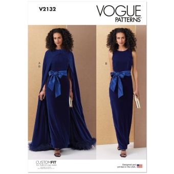 Patron V2132Y5 cape pour femme du 46 au 54 - Vogue