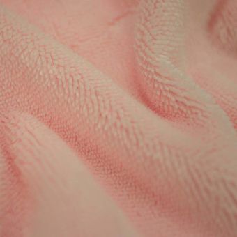 Tissu éponge bambou doudou rose pâle