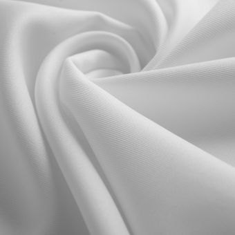 Tissu gabardine polyester Histo blanc