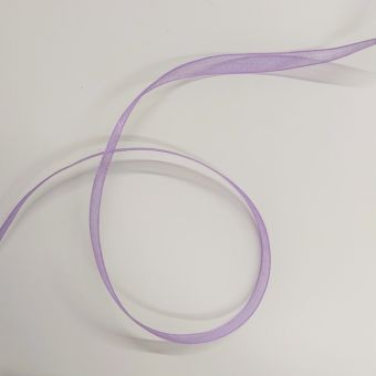 Ruban organza uni 6 mm lilas
