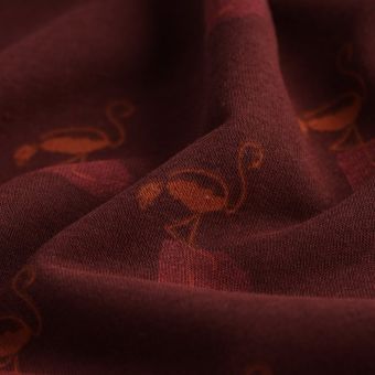 Tissu french terry flamant