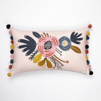 Coussin déco déhoussable réversible gamme "Minots" 100% Coton l'Effet Papillon