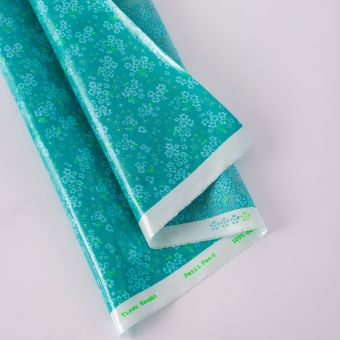 Tissu coton enduit brillant hanako menthe - Petit Pan