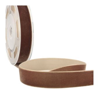 Bobine 10m Velours haute densité marron chocolat