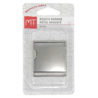 Boucle de banane argent 40 mm