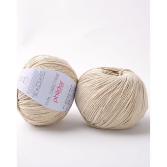 Pelote de fil à tricoter Cabotine sable - Phildar
