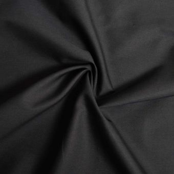 Tissu popeline de coton Noir - designers-factory (1m x 1m46)