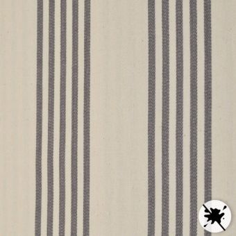 Toile coton tissé-teint double enduction acrylique Cabana rayures grises