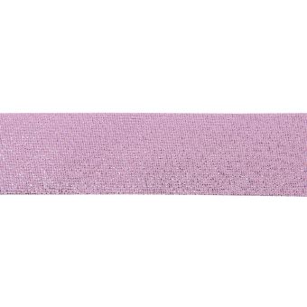 Biais métallisé 30 mm rose