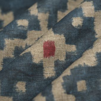 Tissu bachette Berbère bleu 