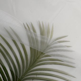 Tissu organza lisse uni gris