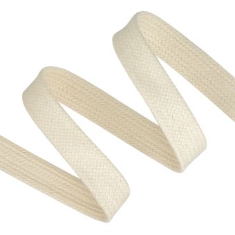 Cordon plat sport 15mm ecru