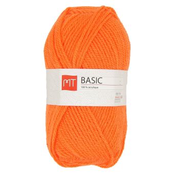 Pelote de fil à tricoter MT basic orange