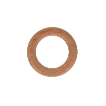 Anneau de dentition en bois rond 80mm