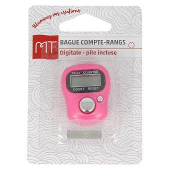 Compteur de rang bague rose fushia MT