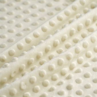 Tissu polaire minky Minnie pois uni écru
