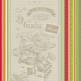 Torchon Jacquard Basilic 50x70cm