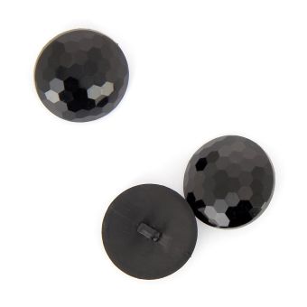 Boutons diamant noir 25 mm