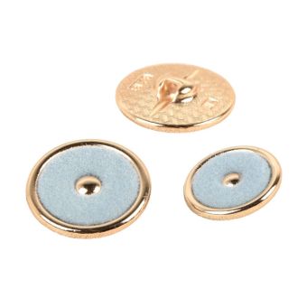 Lot de 6 boutons ronds colorés bleu layette