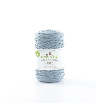 Pelote de fil à tricoter Eco Vita 4 - coton recyclé denim clair n°7
