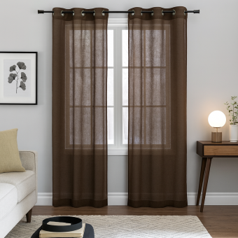 Voilage Espaon taupe 140 x 240 cm