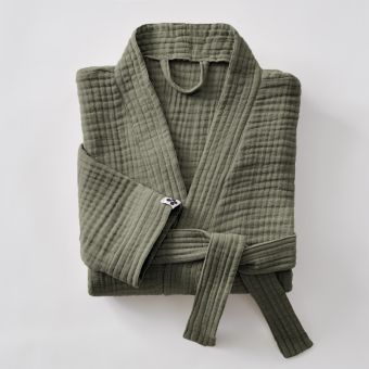 Peignoir kimono mixte Gaze de coton unie Gaïa l'Effet Papillon