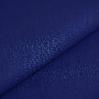 Tissu Lin uni bleu vif Livino