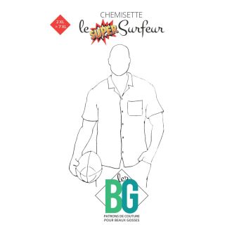 Patron Super Surfeur chemisette pour homme du 2XL au 7XL - Les BG