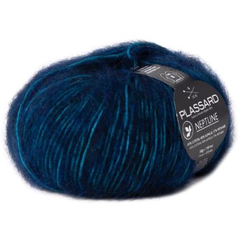 Pelote de fil à tricoter Neptune bleu foncé 110m - Plassard