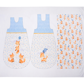 Panneau en tissu turbulette renard 0-6 mois