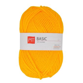Pelote de fil à tricoter MT basic jaune