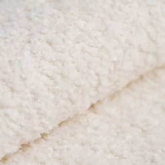 Tissu bouclette velours épais Wales - qualité siège écru