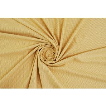 Coupon 300x134cm de Twill en laine coton stretch à carreaux jaune foncé