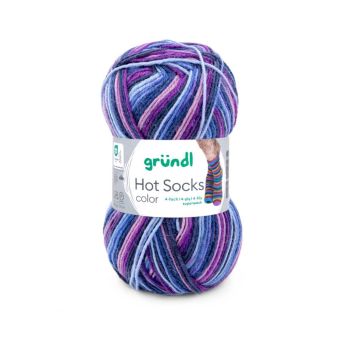 Laine à chaussettes à tricoter HOT SOCKS COLOR - Grundl - certifiée Oeko-Tex