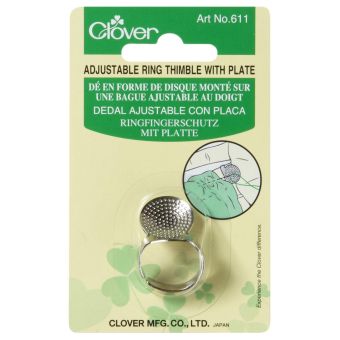 Dé à coudre anneau avec plaque - Clover