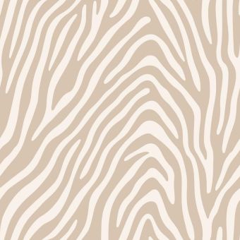 Tissu Impermeable Animal Zebre Beige, coupon 1m x laize (155cm)