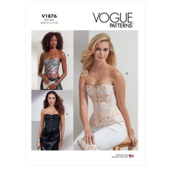 Patron Vogue 1876B5 - corset lassé au dos du 36 au 44 