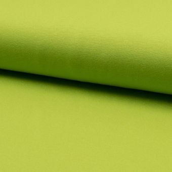 Maille jersey viscose stretch lourd uni vert anis