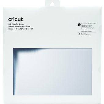 Cricut 8 feuilles transfert foil argent 30,5 x 30,5 cm